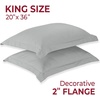 image:imageMellanni Pillow Shams Set  2 PC Iconic Collection1364 Light Gray
