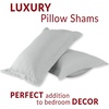 image:imageMellanni Pillow Shams Set  2 PC Iconic Collection1364 Light Gray