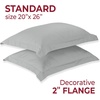 image:imageMellanni Pillow Shams Set  2 PC Iconic Collection1364 Light Gray