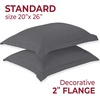image:imageMellanni Pillow Shams Set  2 PC Iconic Collection1394 Gray