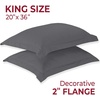 image:imageMellanni Pillow Shams Set  2 PC Iconic Collection1394 Gray