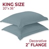 image:imageMellanni Pillow Shams Set  2 PC Iconic Collection1583 Spa Blue