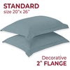 image:imageMellanni Pillow Shams Set  2 PC Iconic Collection1583 Spa Blue