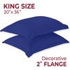 image:imageMellanni Pillow Shams Set  2 PC Iconic Collection1597 Royal Blue