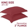 image:imageMellanni Pillow Shams Set  2 PC Iconic Collection1752 Brick Red