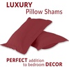 image:imageMellanni Pillow Shams Set  2 PC Iconic Collection1752 Brick Red