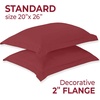 image:imageMellanni Pillow Shams Set  2 PC Iconic Collection1752 Brick Red