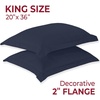 image:imageMellanni Pillow Shams Set  2 PC Iconic Collection1959 Navy Blue