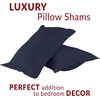 image:imageMellanni Pillow Shams Set  2 PC Iconic Collection1959 Navy Blue