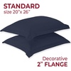 image:imageMellanni Pillow Shams Set  2 PC Iconic Collection1959 Navy Blue