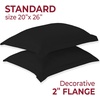 image:imageMellanni Pillow Shams Set  2 PC Iconic Collection1990 Black
