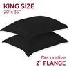 image:imageMellanni Pillow Shams Set  2 PC Iconic Collection1990 Black