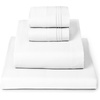 image:imageMellanni Iconic 4Piece Ultra Soft Sheet Set Queen Brown1102 White
