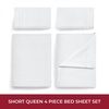 image:imageMellanni Iconic 4Piece Ultra Soft Sheet Set Queen Brown1102 White