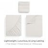 image:imageMellanni Iconic 4Piece Ultra Soft Sheet Set Queen Brown1126 Ivory