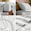 image:imageMellanni Iconic 4Piece Ultra Soft Sheet Set Queen Brown1126 Ivory
