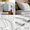 image:imageMellanni Iconic 4Piece Ultra Soft Sheet Set Queen Brown1126 Ivory
