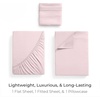 image:imageMellanni Iconic 4Piece Ultra Soft Sheet Set Queen Brown1172 Blush Pink