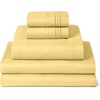 image:imageMellanni Iconic 4Piece Ultra Soft Sheet Set Queen Brown1182 Yellow