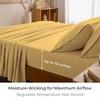image:imageMellanni Iconic 4Piece Ultra Soft Sheet Set Queen Brown1182 Yellow