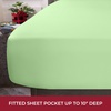 image:imageMellanni Iconic 4Piece Ultra Soft Sheet Set Queen Brown1241 Pistachio