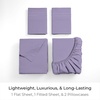image:imageMellanni Iconic 4Piece Ultra Soft Sheet Set Queen Brown1356 Violet
