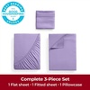 image:imageMellanni Iconic 4Piece Ultra Soft Sheet Set Queen Brown1356 Violet