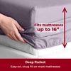image:imageMellanni Iconic 4Piece Ultra Soft Sheet Set Queen Brown1357 Hazy Lilac