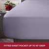 image:imageMellanni Iconic 4Piece Ultra Soft Sheet Set Queen Brown1357 Hazy Lilac
