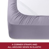 image:imageMellanni Iconic 4Piece Ultra Soft Sheet Set Queen Brown1357 Hazy Lilac