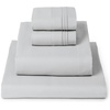 image:imageMellanni Iconic 4Piece Ultra Soft Sheet Set Queen Brown1364 Light Gray