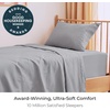 image:imageMellanni Iconic 4Piece Ultra Soft Sheet Set Queen Brown1364 Light Gray