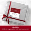 image:imageMellanni Iconic 4Piece Ultra Soft Sheet Set Queen Brown1364 Light Gray