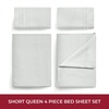 image:imageMellanni Iconic 4Piece Ultra Soft Sheet Set Queen Brown1364 Light Gray