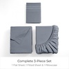 image:imageMellanni Iconic 4Piece Ultra Soft Sheet Set Queen Brown1375 Mineral Gray