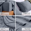 image:imageMellanni Iconic 4Piece Ultra Soft Sheet Set Queen Brown1375 Mineral Gray