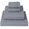 image:imageMellanni Iconic 4Piece Ultra Soft Sheet Set Queen Brown1375 Mineral Gray
