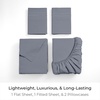 image:imageMellanni Iconic 4Piece Ultra Soft Sheet Set Queen Brown1375 Mineral Gray