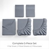 image:imageMellanni Iconic 4Piece Ultra Soft Sheet Set Queen Brown1375 Mineral Gray