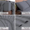 image:imageMellanni Iconic 4Piece Ultra Soft Sheet Set Queen Brown1375 Mineral Gray
