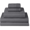 image:imageMellanni Iconic 4Piece Ultra Soft Sheet Set Queen Brown1394 Gray