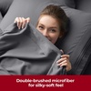 image:imageMellanni Iconic 4Piece Ultra Soft Sheet Set Queen Brown1394 Gray