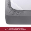 image:imageMellanni Iconic 4Piece Ultra Soft Sheet Set Queen Brown1394 Gray