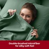 image:imageMellanni Iconic 4Piece Ultra Soft Sheet Set Queen Brown1448 Emerald Green