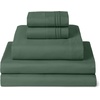 image:imageMellanni Iconic 4Piece Ultra Soft Sheet Set Queen Brown1448 Emerald Green