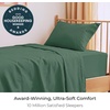 image:imageMellanni Iconic 4Piece Ultra Soft Sheet Set Queen Brown1448 Emerald Green