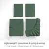 image:imageMellanni Iconic 4Piece Ultra Soft Sheet Set Queen Brown1448 Emerald Green