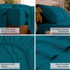 image:imageMellanni Iconic 4Piece Ultra Soft Sheet Set Queen Brown1455 Teal