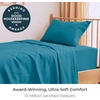image:imageMellanni Iconic 4Piece Ultra Soft Sheet Set Queen Brown1455 Teal