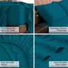 image:imageMellanni Iconic 4Piece Ultra Soft Sheet Set Queen Brown1455 Teal